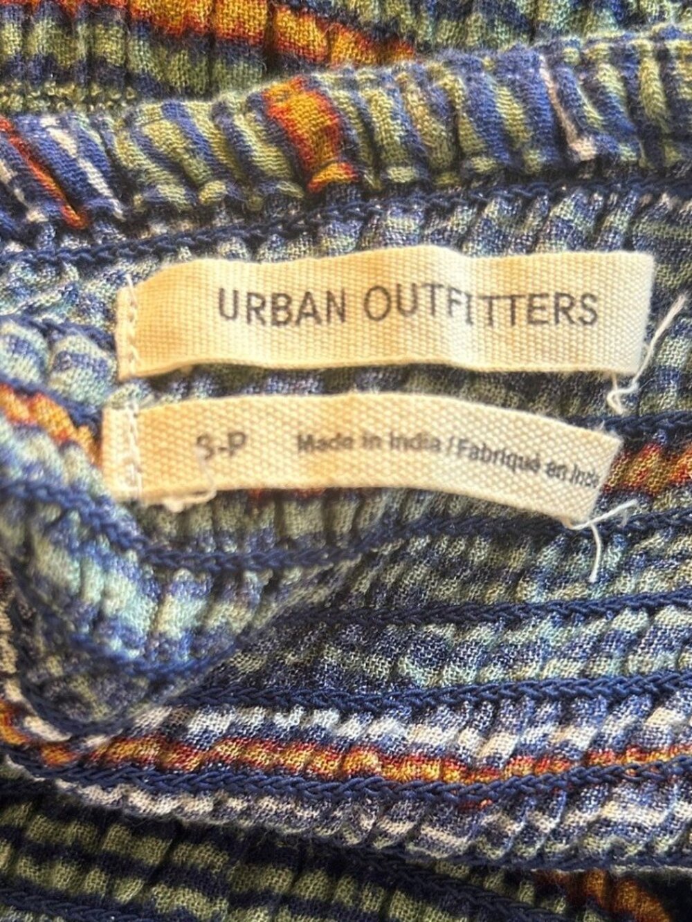 URBAN OUTFITTERS Rambaugh Striped Strapless Smocked Tube Jumpsuit Sz S - Picture 7 of 8